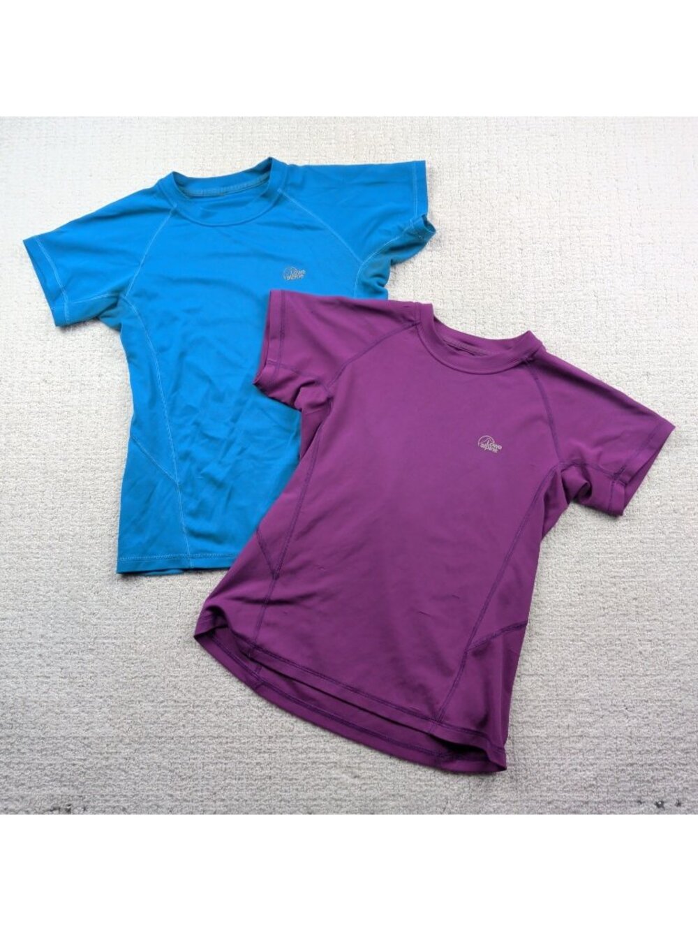 Lot x2 Lowe Alpine Dry Flo Baselayer Light Weight T-Shirt Hiking Women Read